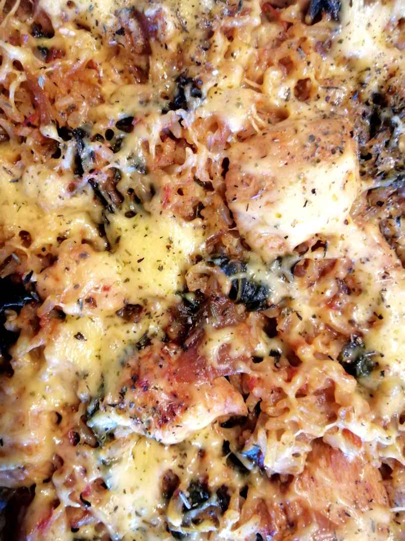 Sundried Tomato, Chicken & Spinach Bake